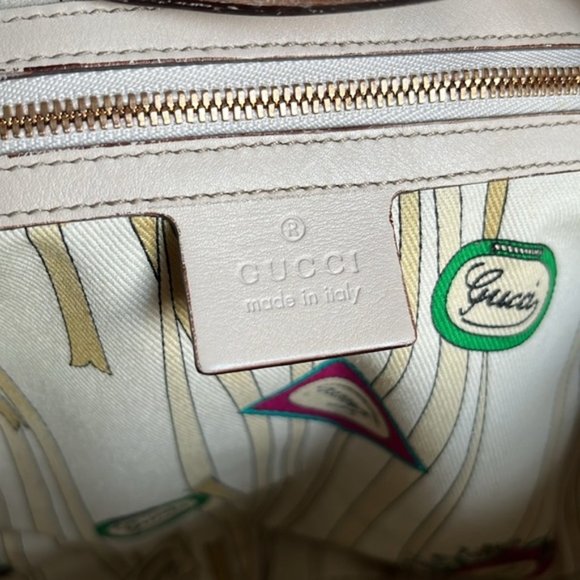 Gucci Biba Monogram Canvas Studded Hobo Bag - Picture 10 of 12